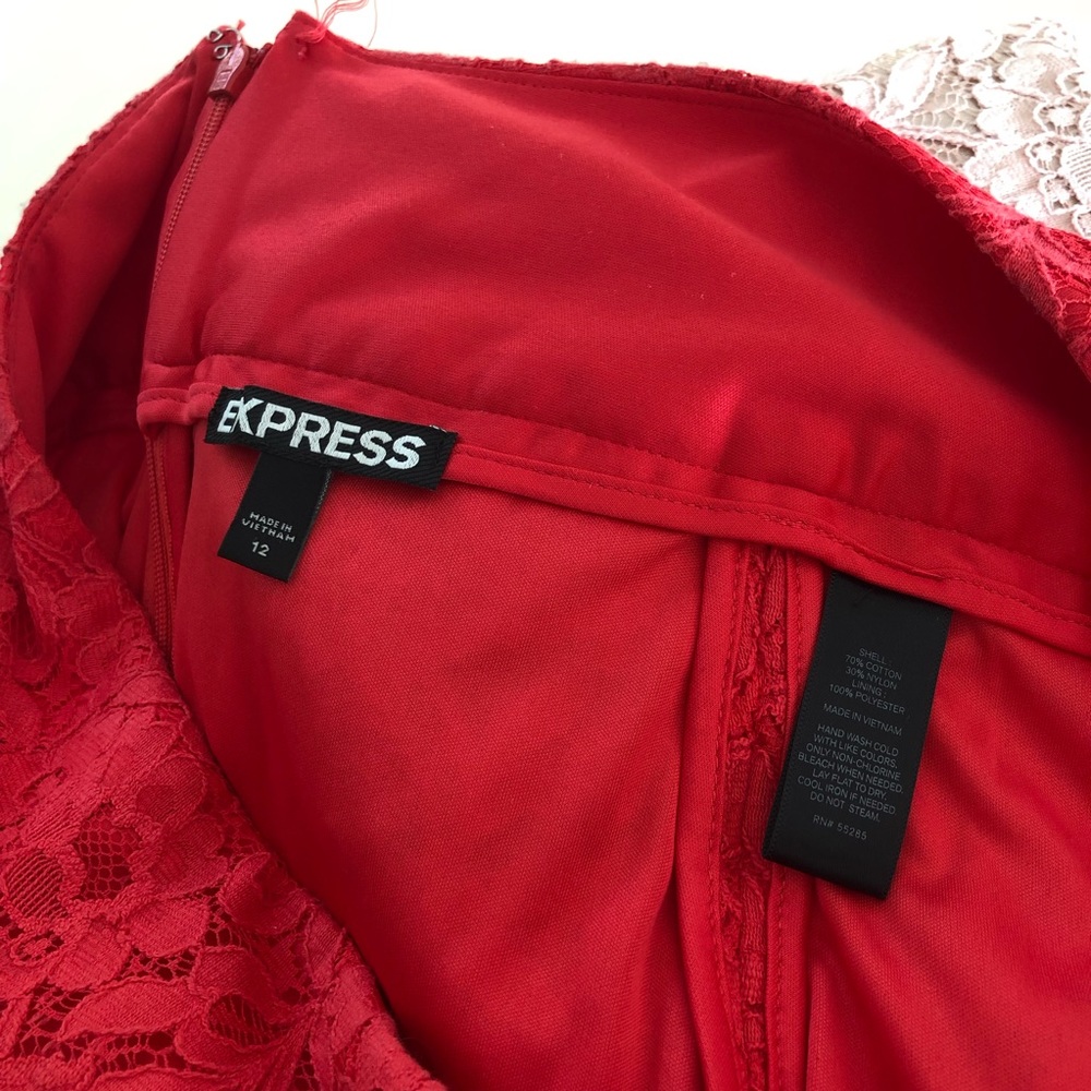 Red Lace Express Skirt - Picture 3 of 3